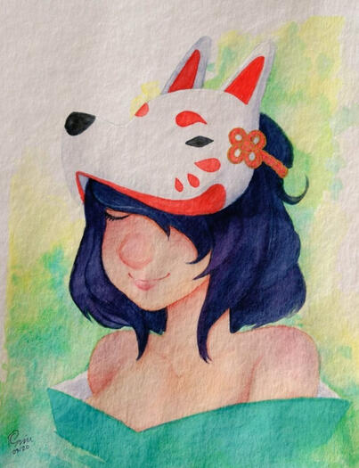 Fox mask girl